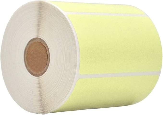 WOD Ice Green Direct Thermal Label Rolls - 4 x 2 inch, 725 Nametag Stickers per Roll (Pack of 16) Permanent Adhesive Color Coding, Labeling, Inventory Management at Home, Business, and Classroom.