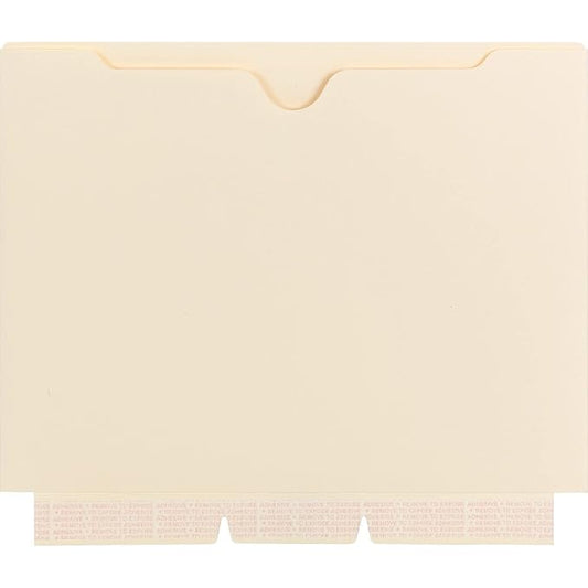 Smead File Jacket, Reinforced Straight-Cut Tab, Flat-No Expansion, Letter Size, Manila, Self-Adhesive, 10 per Pack (68040)