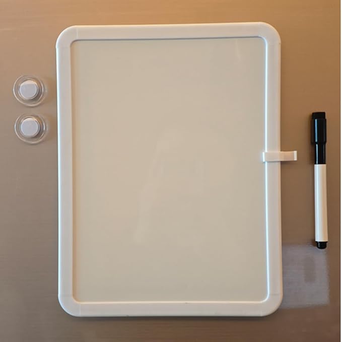 Magnetic Whiteboard, Erasable Notepad, Portable Drawing Board, Teaching Whiteboard, Magnetic Dry Erase Board for Lockers, 8.5“ x 11” with Marker and 2 Magnets(White)