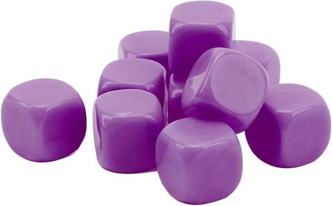 Drfeify Creative Crafts 30pcs in Established for DIY Projects and Educational Purposes, DICADOS of Plastic 6 Sides for Activities in THE Classroom (Violet)