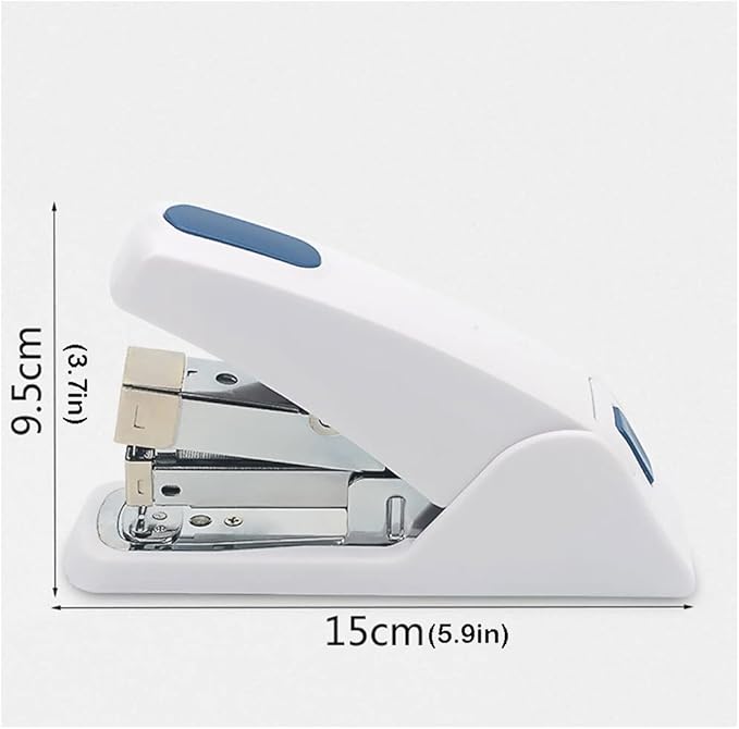 Desk Stapler Desktop Stapler Durable Metal Stapler 50 Pages Capacity Multifunctional Single Finger Contact Stapler Suitable for Office Or Desk White School Supplies (Color : A)