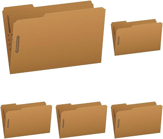 Pendaflex FK312 Pendaflex Kraft 2-Fastener Classification Folder with 1/3 Cut Tabs, 50/Box, Brown, Legal (Pack of 5)