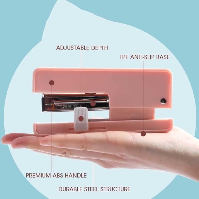 Multifunctional Stapler with Staples 25 Sheets of Effortless Paper Book Binding and Binding Machine Office Supplies(C)
