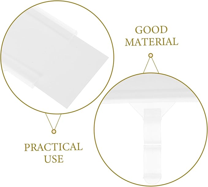 GLEAVI 20pcs Plastic Hanging Shelf Label Holders Hook-style Price Tags for Supermarkets Retail Stores and Convenience Shops Easy to Install Wire Shelf Labels