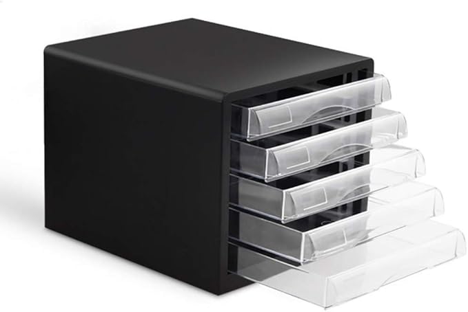 Drawer Sorters Tabletop Office Desktop Drawer Cupboard 5 Layers Data Newspaper Racks Office Supplies Portable Tidy Newspaper Racks-ABS Material (Size : 13.8in11in10.4in)