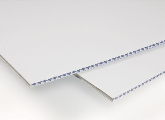 T-SIGN Corrugated Plastic Sheets Coroplast Sign Blank Board, 24 x36 Inches 3/16 Inches Thick for A-Frame Replacement Poster Sheets, White Blanks Sign (Pack of 2)