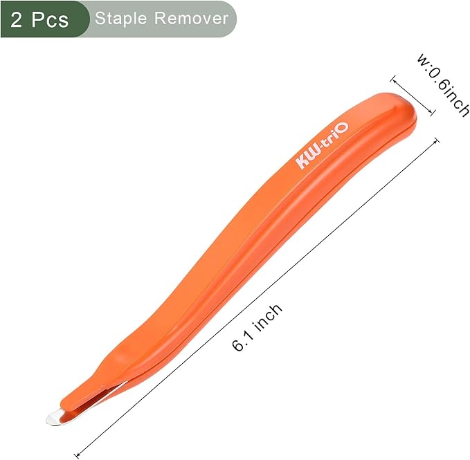 YOKIVE 2 Pcs Staple Remover, Office Magnetic Stapler Puller | Remove Staples Great for Office Home Desktop Accessories (Orange)