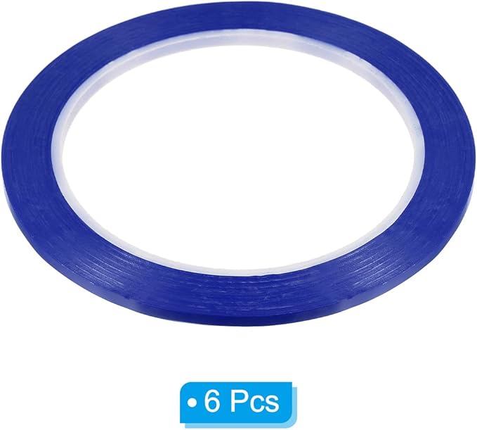 PATIKIL 1/8" Whiteboard Tape, 6 Pack Thin Dry Erase Tape for Graphic Chart Marking DIY Art, Blue