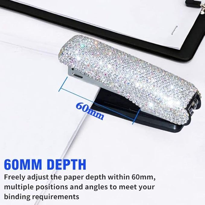 Diamond Crystal Handmade Bling Dazzling Stapler for Office, School, Or Home Stapler