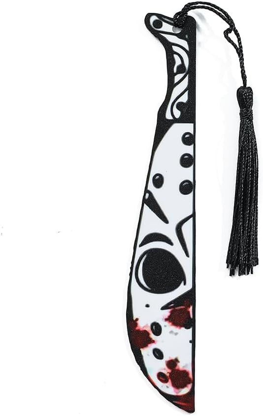 Horror Movie Knife Acrylic Bookmark, Gothic Ghostface Dagger Bookmarks,Book Lover Book Mark Halloween & Christmas Gift (3PC Knife)