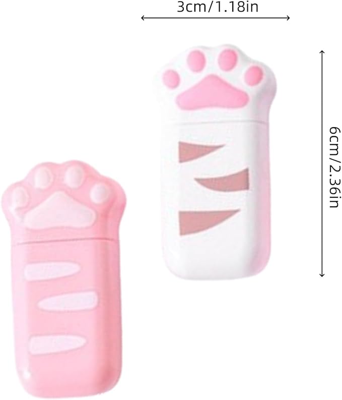 4 Pcs Cute White Out Cat Claw Correction Tape Mini White Out Corrector Correction Supplies for Instant Corrections and Office Products, Color Random