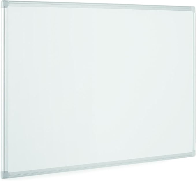 MasterVision Whiteboard Earth, Melamine Dry Erase Board, 18" x 24", Double sided with Aluminum Frame