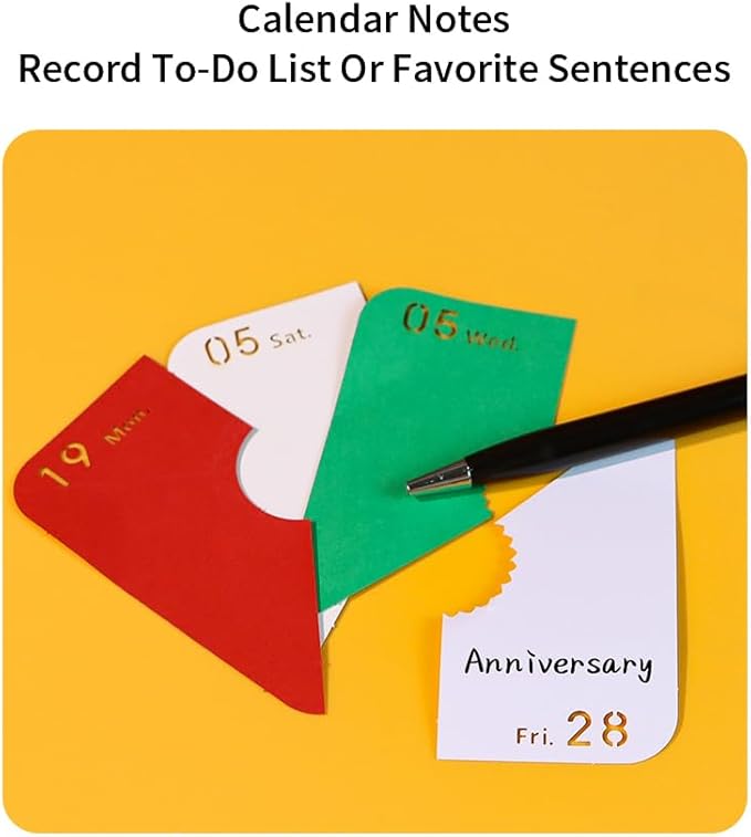 3D Calendar 2026 with Memo Pad Notepad, Timepiece 2026 Planner, Tear-Away 3D Artsy Pads, Creative Perpetual Organizer, Ideal New Year Gift for Office & Home (With Daily Calendar & Light-Buttery Not Included)