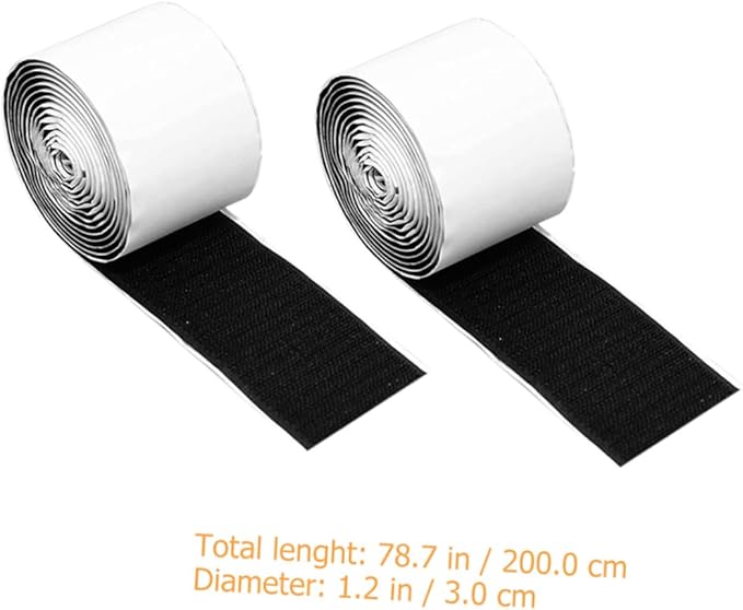 2rolls Electric Guitar Pedal Mounting Tape Hook and Loop Fasteners Durable Grip for Secure Pedal Board Setup for Guitarists and Musicians