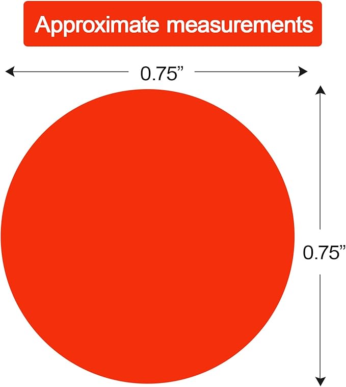 1400 PCS Red Dot Stickers Round Coding Labels Circle Dots Labels Stickers Polka Circle Dot Stickers Label Sticker for Office,Classroom,Papers Etc