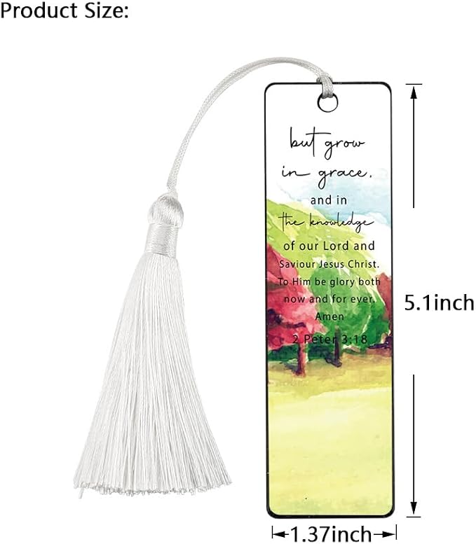 Christian Growth - Encouraging Bookmark, Inspirational Gift for Believers, Uplifting Gift for Spiritual Readers, Spiritual Bookish Present, Unique Scripture Design Bookmark, WCB80