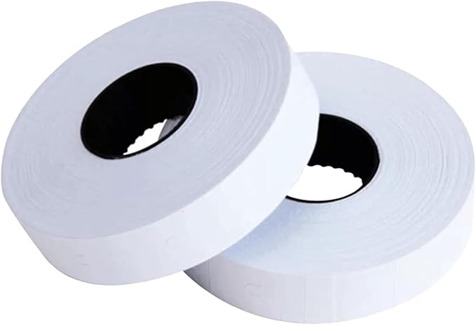 MX-6600 Price Labels | Double Line Pricemarker Labels Paper for MX-6602/YH-689/G6600/CN-6600EOS | Price Gun Stickers |10 Rolls/5000pcs, Without Gun (White)