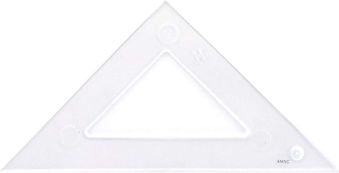 C-Thru Transparent Triangles scholastic-45/90 Degree 4 in. [Pack of 12 ]