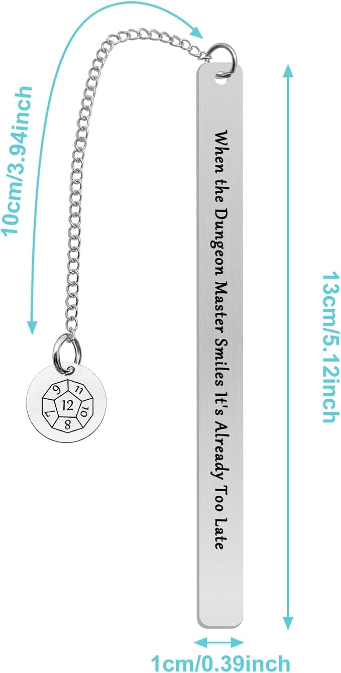 Gift for Dungeon Master When The Dungeon Master Smiles It's Already Too Late Bookmark DND Gift RPG Gamer Gift DND Player Gift Dungeon Master Fans Gift
