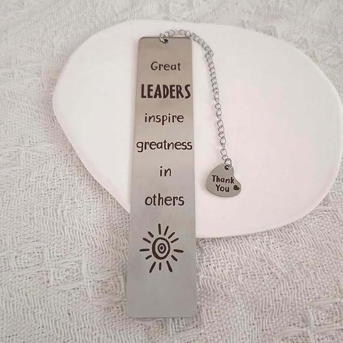 Thank You Boss Appreciation Gifts Bookmarks for Women Men Great Leaders Inspire Greatness in Others Bookmarker for Manager Supervisor Mentor Leaving Going Away Gifts for Boss Leader
