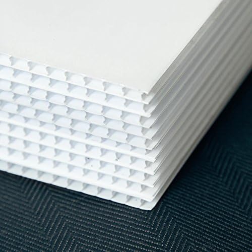 T-SIGN Corrugated Plastic Sheets Coroplast Sign Blank Board, 24 x36 Inches 3/16 Inches Thick for A-Frame Replacement Poster Sheets, White Blanks Sign (Pack of 2)