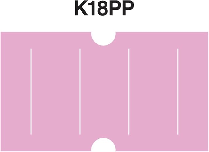 Pastel Pink Labels to fit Motex® MX5500 Price Guns 16 Pack (Free Ink roll Included)