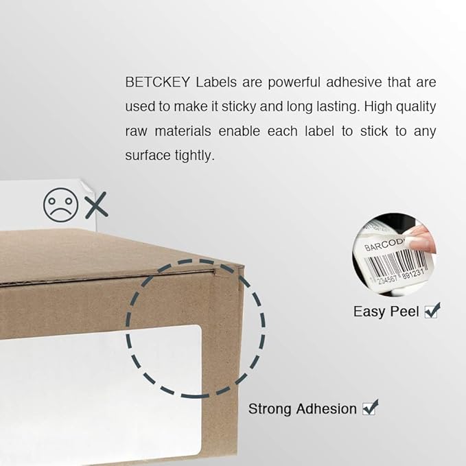 BETCKEY - Compatible DYMO 30256 (2-5/16" x 4") Replacement Shipping Labels - Compatible with Rollo, DYMO Labelwriter 450, 4XL & Zebra Desktop Printers[1 Rolls/300 Labels]