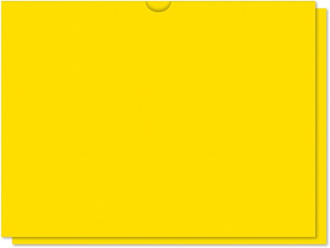 Vehicle Deal Jackets 9x12 Automotive File Folders - 32 lb Kraft Paper Car Dealership Inventory Jackets Sales Document Folders Plain File Jackets with Thumb Cut - Yellow, Pack of 200