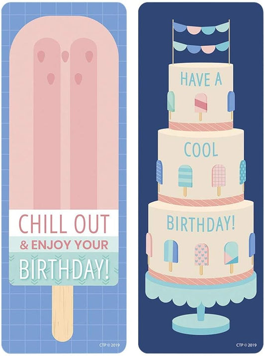 Creative Teaching Press Calm & Cool Happy Birthday Bookmarks, 2-1/2 x 7 in, Pack of 30