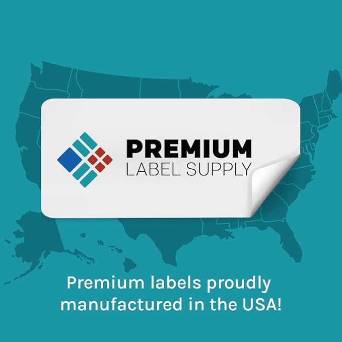 Premium Label Supply Bright Neon Color Fluorescent Stickers - 4" x 3.33" Labels - (Fluorescent Orange, 150 Labels)
