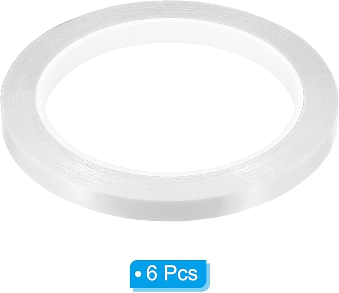 PATIKIL 5/16" Whiteboard Tape, 6 Pack Thin Dry Erase Tape for Graphic Chart Marking DIY Art, White