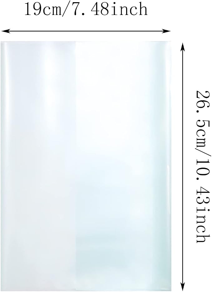 ONLYKXY 6pcs Clear Exercise Book Covers for Home Office Books Waterproof Plastic Sleeves Multiple Colors Book Case (10.4x7.4，16K)