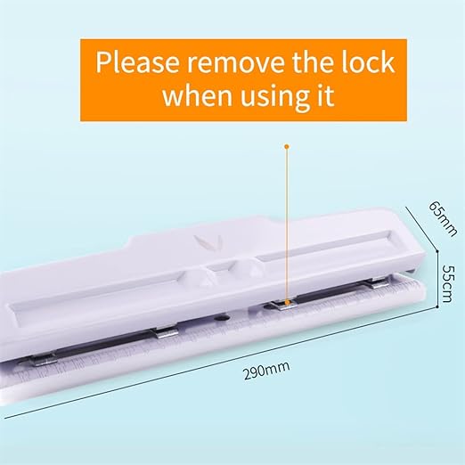 Adjustable Desktop Metal 4 Hole Punch 10 Sheet Capacity Paper with Waste Collector(D)