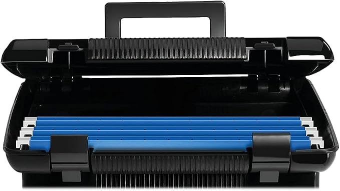 Pendaflex Portable File Box, Black, 11"H x 14" W x 11-1/8" D (41742)