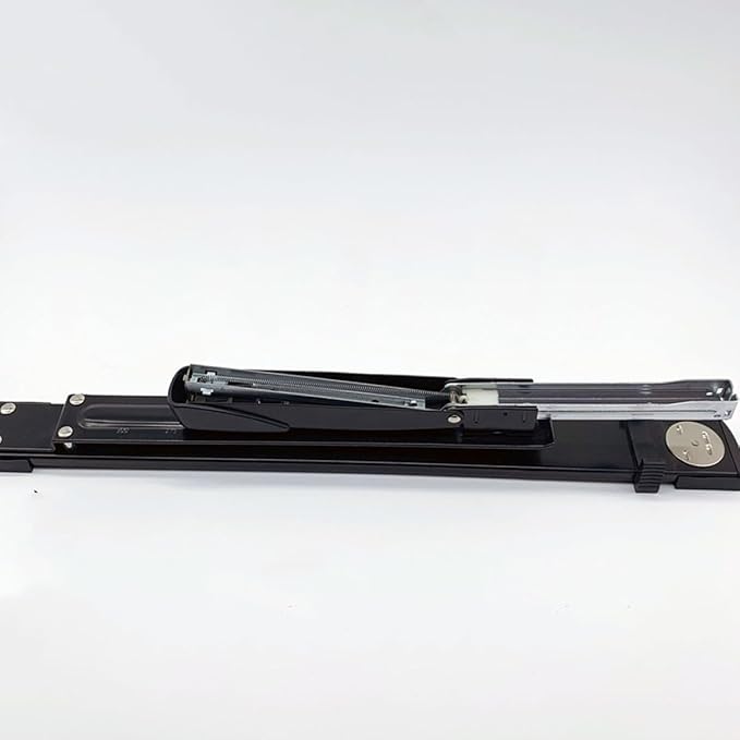 OSALADI Large Capacity Long Arm Stapler for Office Desk, Portable Manual Spring Stapler with Thick Paper Punching Function, Heavy-Duty Binding Tool for Home and Office Use