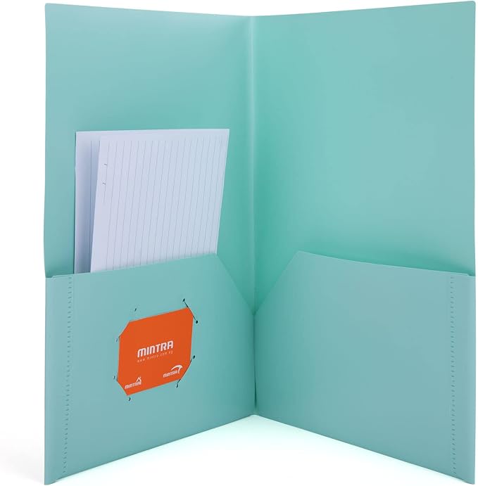 Mintra Office Poly Pocket Folders (Pastel, 8pk)
