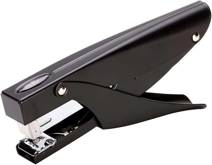 Desk Stapler Handheld Stapler Metal Stapler Labor-Saving and Durable Thickened Stapler Office Stapler Suitable for Office Document Binding School Supplies (Color : Black, Size : A)