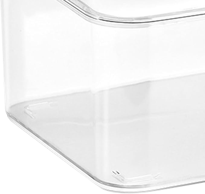 Clear Storage Bins, Plastic Storage Container with Lids Desk Organizers Clear Marker Organizer Desktop Office Supplies for Home Office (Transparent)