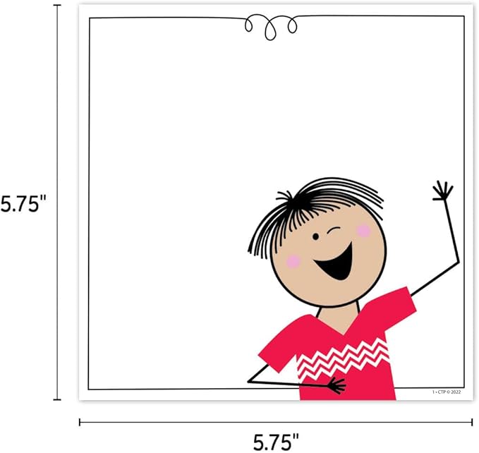 CTP Stick Kids 6" Cut-Outs Learning Décor Accents for Classroom (Creative Teaching Press 10679)