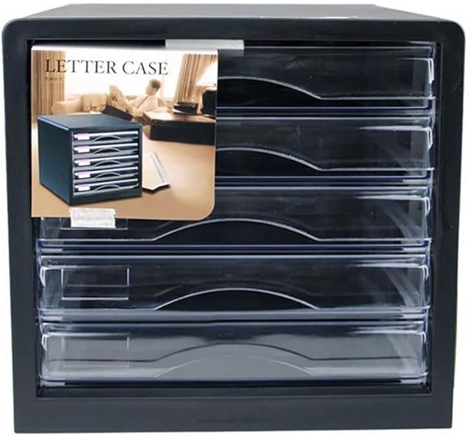 Drawer Sorters Tabletop Office Desktop Drawer Cupboard 5 Layers Data Newspaper Racks Office Supplies Portable Tidy Newspaper Racks-ABS Material (Size : 13.8in11in10.4in)