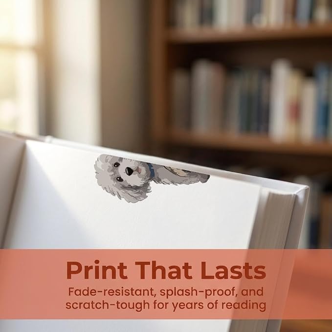 Peeking Dogs Magnetic Bookmarks Set of 10 – Cute Dog Bookmark Clips, Magnetic Book Marks Page Markers with 10 Breeds (Including Corgi), Fun Animal Bookmarks for Dog Lovers, Gifts for Dog Moms & Women