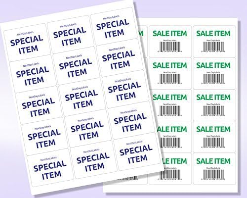 NextDayLabels 2.69x2 Inch Rectangle Stickers White Blank Labels for Laser Inkjet Printer - 15 Per Sheet Self-Adhesive Shipping Name Tags Product Made in USA - 750 Labels