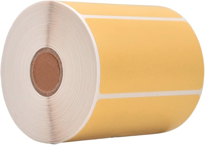 WOD Sand Direct Thermal Label Rolls - 4 x 2 inch, 725 Nametag Stickers per Roll, Permanent Adhesive for Color Coding, Labeling, Inventory Management at Home, Business, and Classroom.