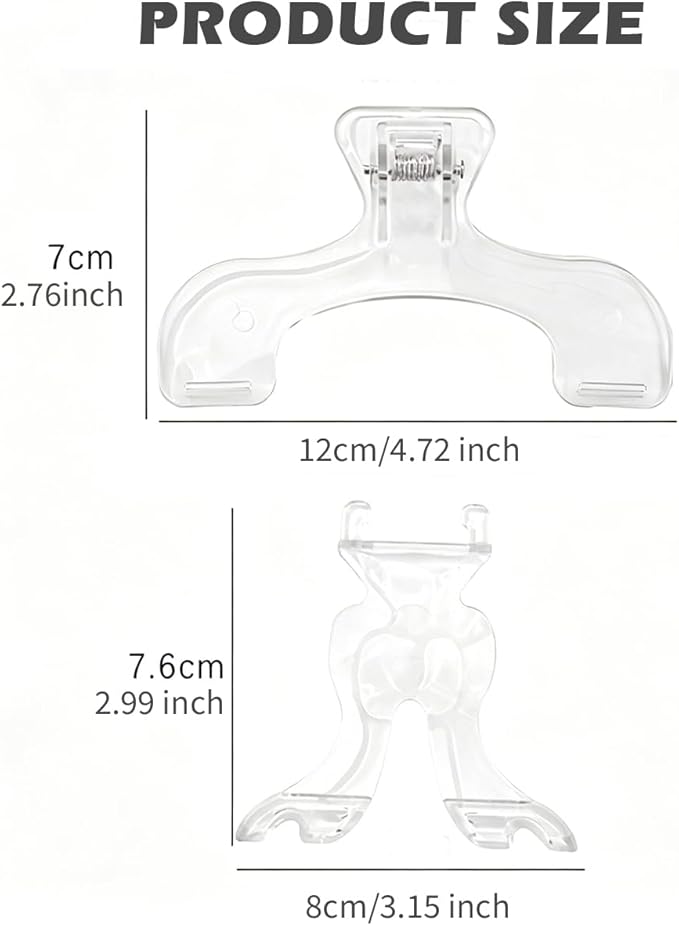 Book Page Holder Clip for Reading with Stand, Transparent Page Holder Clips for Fixing Music Book, Office Home School Accessories Supplies (Transparent)