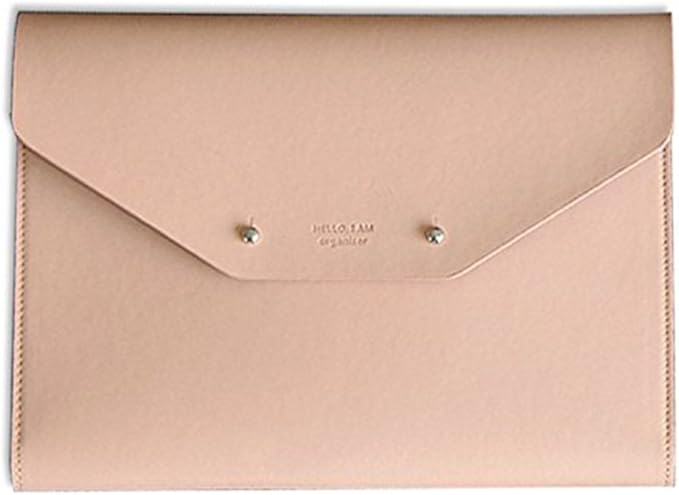 Modern Design PU Leather Padfolio, A5 Size Writing Portfolio Includes Writing Pad, Pen Holder, Card & ID Slots, Extra Pockets, Carry Case Pad Holder, 7”X9” (Pink)