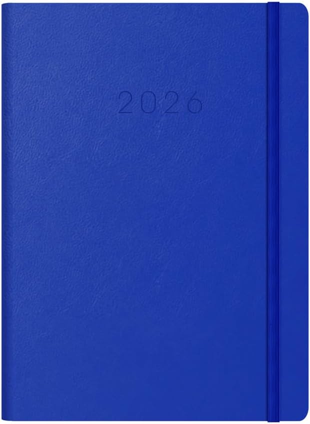 Collins - Legacy - 2026 12 Month Calendar Year Planner, Day-To-Page with 1/2 Hourly Appointments Diary, A5 Hard Cover - Blue (CL51.60-26)