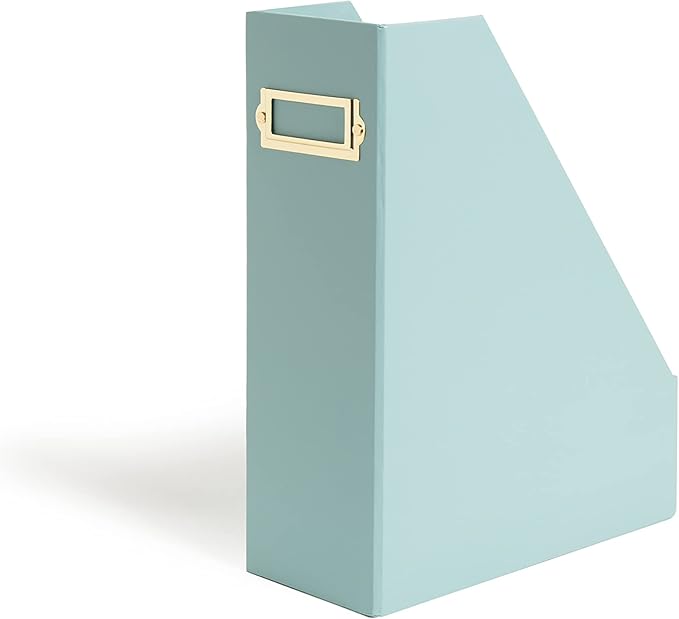 U Brands Paper Wrapped Desk Organization Set, Office Organization Supplies, Solid Teal, 4 Pieces