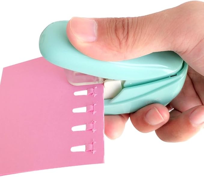 Desk Stapler Needle-Free Stapler Portable Small Stapler Desk Accessory Nail 5 Pages Suitable for Student Office Or School Desk School Supplies (Color : A)