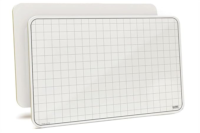 Grid Lap Boards, 11" x 17" x 1/8" Double Sided Dry Erase, No Ghosting, Only from OptiMA Dry Erase Products, Custom Lapboards & Made in The USA