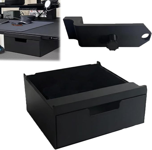 Magnetic Drawer for Secretlab Magnus Organizer Desk,Under Desk Storage Large Tray Compatible with Magnus Pro/XL,Strong Magnetic Mount,Space-Saving Design,23x23x7.3cm (Black)